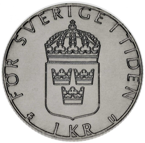 фото Швеция 1 крона 1968-1976 AU-UNC