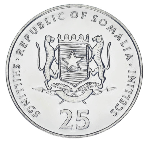 фото Сомали 25 шиллингов 2001 UNC Футбол (KM#103)