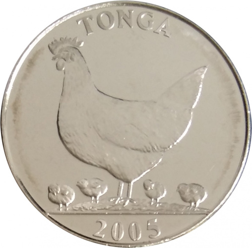 фото Тонга 5 сенити 2005 UNC (KM#68)