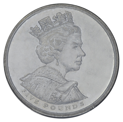 фото Великобритания 5 фунтов 2002 VF-AU Королева на коне (лошади)