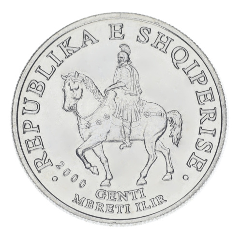 фото Албания 50 леке 2000 UNC Конь (лошадь) Всадник