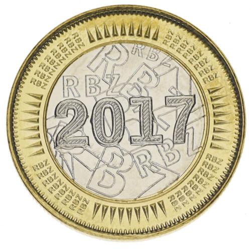 фото Зимбабве 1 доллар 2017 Биметалл UNC