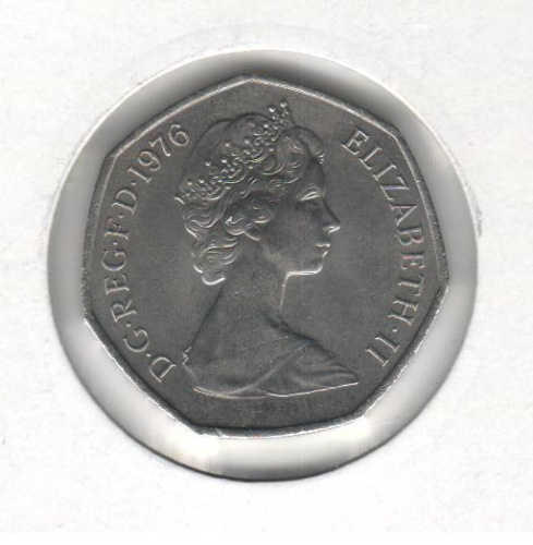 фото Великобритания 50 пенсов 1976 VF (KM#913)