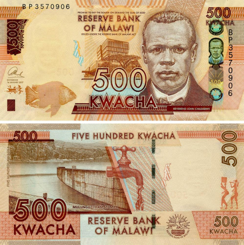 фото Малави 500 квача 2017 UNC (P66b)