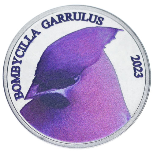 фото Нью Провиденс 3 доллара 2023 UNC Птица - Свиристель