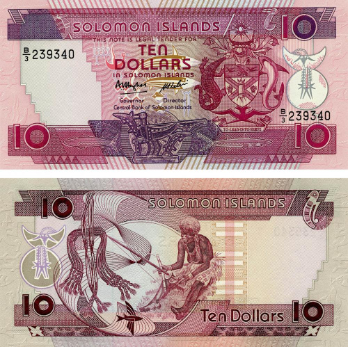 фото Соломоновы острова 10 долларов 1986 UNC (P15)