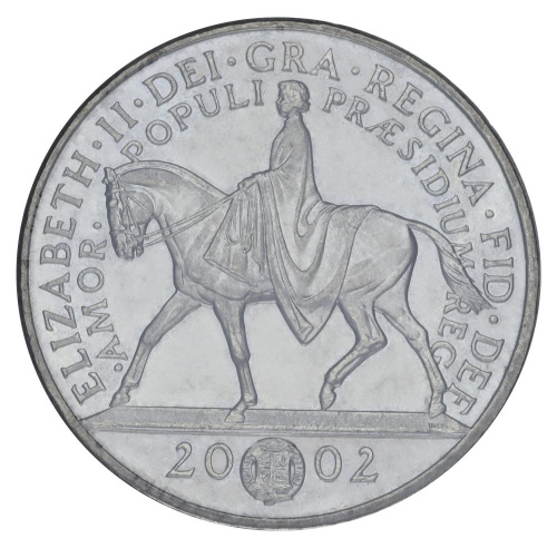 фото Великобритания 5 фунтов 2002 VF-AU Королева на коне (лошади)