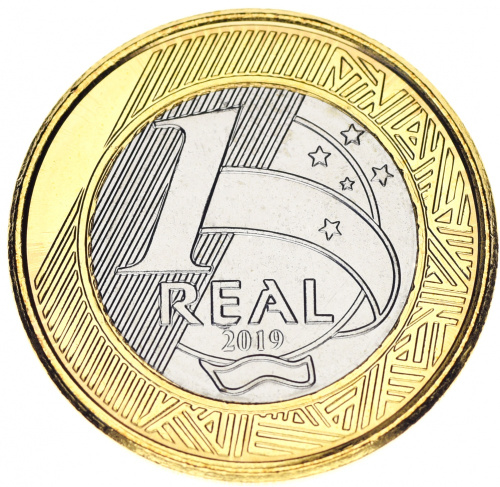 фото Бразилия 1 реал 2019 Биметалл UNC Памятная птичка