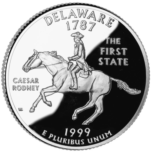 фото США 25 центов (квотер) 1999 P «Штаты и территории - Делавэр» UNC (KM#293)