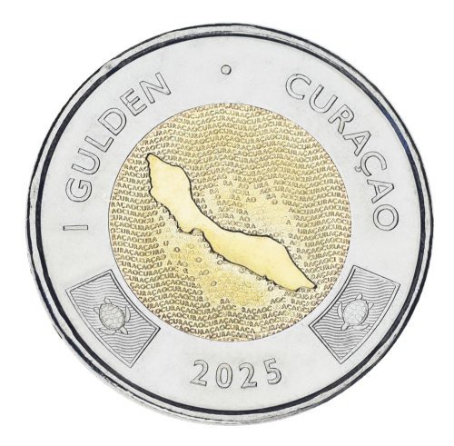 фото Кюрасао 1 гульден 2025 Биметалл UNC