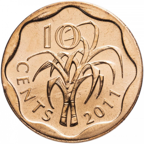 фото Свазиленд 10 центов 2011 UNC (KM#57)