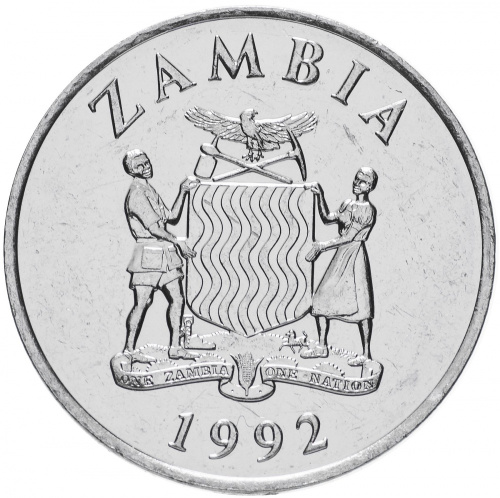 фото Замбия 25 нгве 1992 UNC Попугай (KM#29)