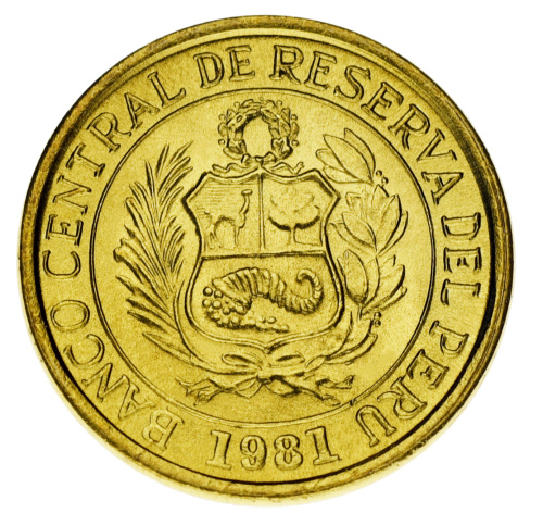фото Перу набор из 8 монет 1975-1981 F-VF 10, 20 сентаво, 0,5, 1, 1, 5, 5, 10 солей