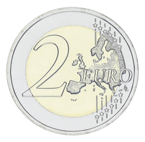 фото Эстония 2 евро 2024 Биметалл UNC Василёк - национальный цветок Эстонии