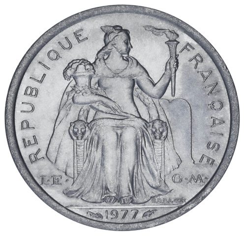 фото Новая Каледония 1 франк 1977 UNC