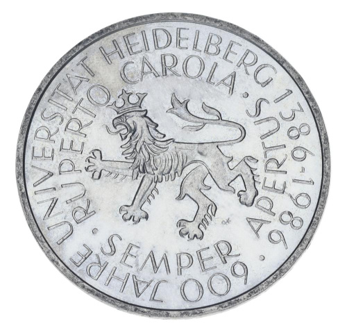 фото Германия 5 марок 1986 VF-AU Гейдельбергский университет