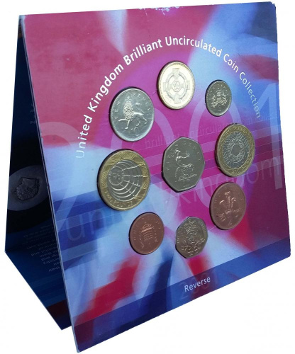 фото Великобритания набор из 9 монет 2001 UNC