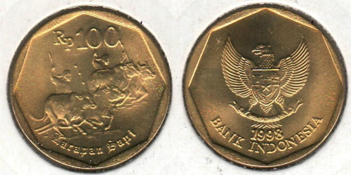 фото Индонезия 100 рупий 1998 VF (KM#53)