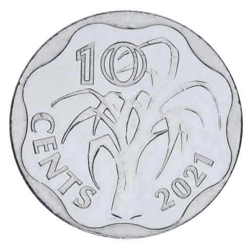 фото Свазиленд 10 центов 2021 UNC