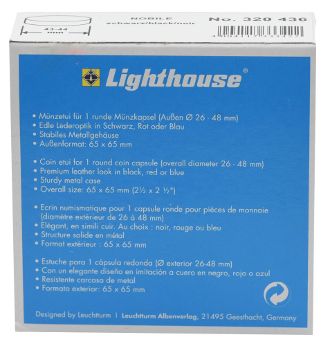 фото Футляр для монет до 44 мм черный Leuchtturm