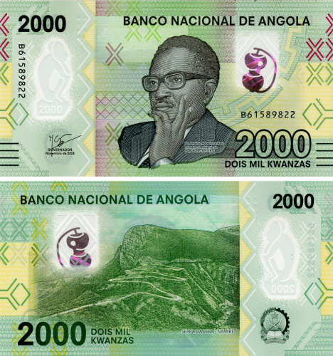 фото Ангола 2000 кванза 2023 Полимер UNC (PW163)