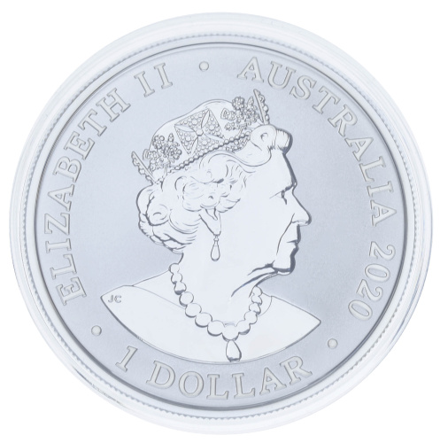 фото Австралия 1 доллар 2020 Серебро UNC Суматранский тигр (Ag 999, унция, 31.1 грамм)