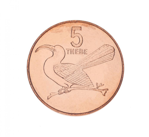 фото Ботсвана 5 тхебе 1991 UNC Птица