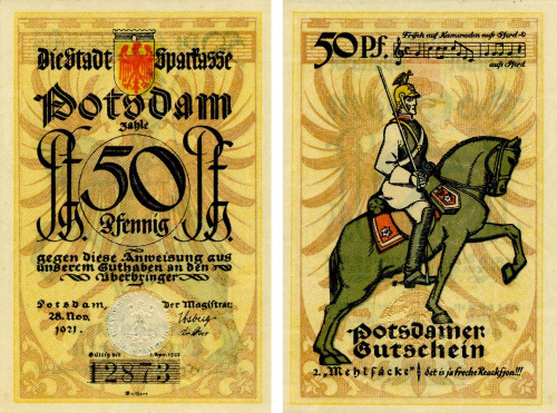 фото Германия Нотгельд  50 пфеннигов  1921  F-VF Потсдам