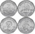 фото Боливия набор из 4 монет по 2 боливиана 2017 UNC