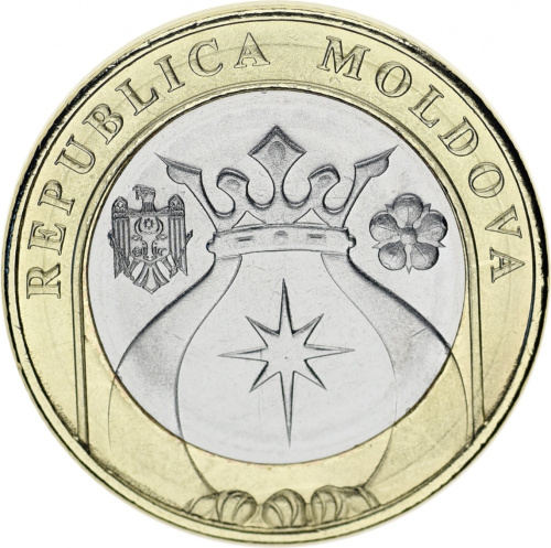 фото Молдавия 5 лей 2018 Биметалл UNC (KMnew)