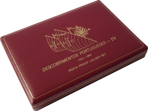 фото Португалия набор из 4 монет 1993 «Прибытие в Японию» Серебро Proof
