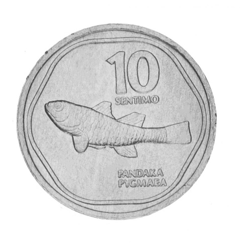 фото Филиппины 10 сентим 1985 AU-UNC Рыба
