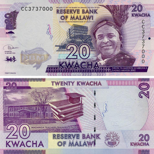 фото Малави 20 квача 2020 UNC (P63)