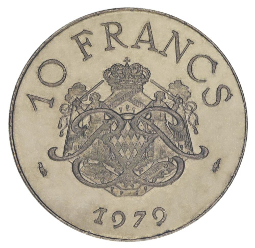фото Монако 10 франков 1979 F-VF