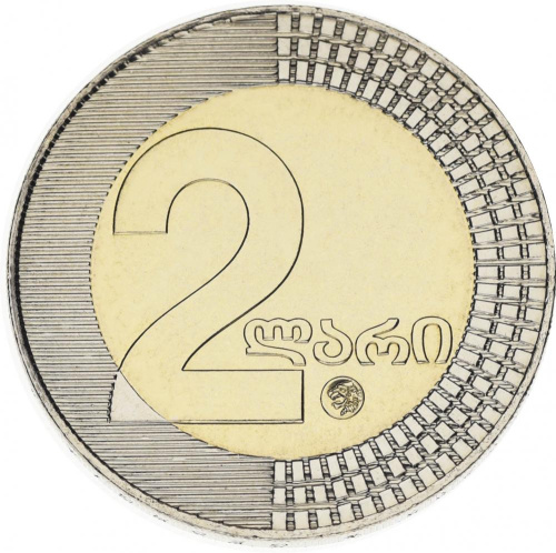 фото Грузия 2 лари 2006 Биметалл UNC (KM#94)