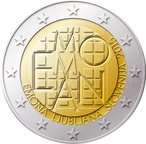 фото Словения 2 евро 2015 «Эмона» UNC