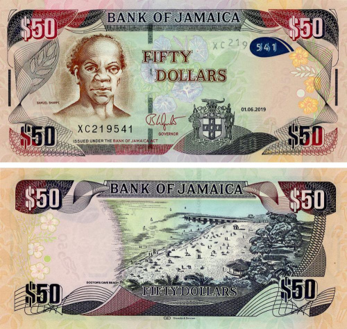 фото Ямайка 50 долларов 2019 UNC (P94)