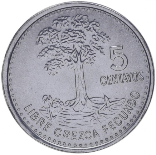 фото Гватемала 5 сентаво 2014 UNC