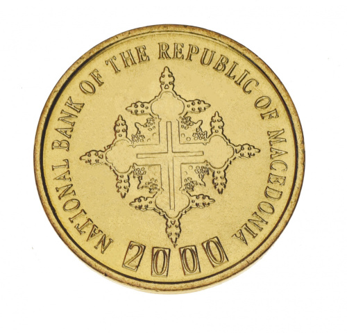 фото Македония 1 денар 2000 UNC (km#9)