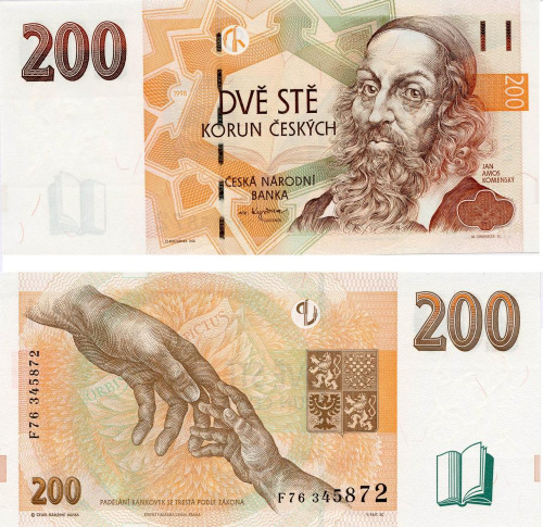 фото Чехия 200 крон 1998 UNC (P23)