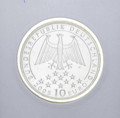 фото Германия 10 евро 2005 Серебро UNC Фридрих Шиллер (Ag 925, 18 грамм)