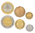фото Чили набор из 6 монет 2008-2012 UNC 1, 5, 10, 50, 100, 500 песо