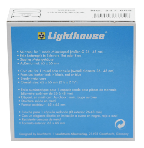фото Футляр для монет до 38 мм черный Leuchtturm