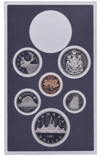 фото Канада набор из 6 монет 1981 Proof 1, 5, 10, 25, 50 центов, 1 доллар