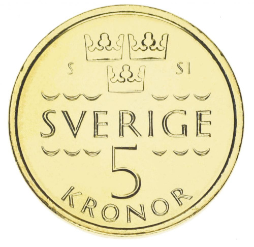 фото Швеция 5 крон 2016 AU-UNC
