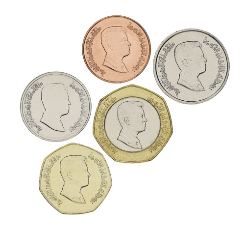 фото Иордания набор из 5 монет 2009-2012 AU-UNC 1 кирш, 5, 10 пиастров, 1/4, 1/2 динара
