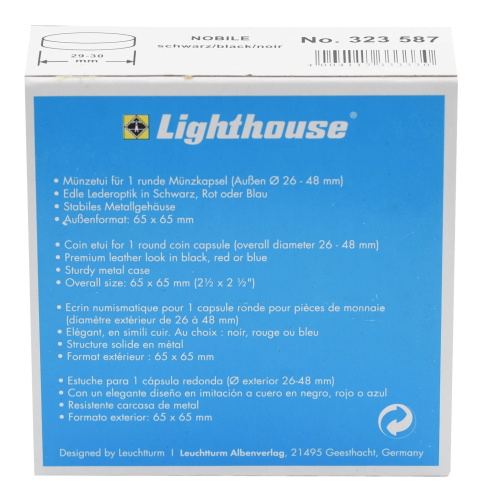 фото Футляр для монет до 30 мм черный Leuchtturm