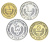 фото Мавритания набор из 4 монет 1995-1999 UNC 1, 5, 10, 20 угий