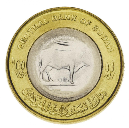 фото Судан 20 пиастр 2006 Биметалл UNC Бык Буйвол