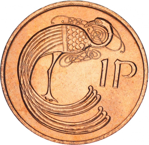 фото Ирландия 1 пенни 1980-1982 AU-UNC